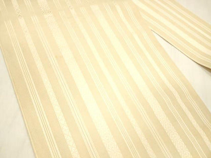平和屋着物＊夏物 本場筑前博多織 八寸名古屋帯 紗献上 肌色 正絹 逸品 DABB3453cm