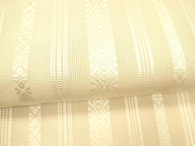 平和屋着物＊夏物 本場筑前博多織 八寸名古屋帯 紗献上 肌色 正絹 逸品 DABB3453cm