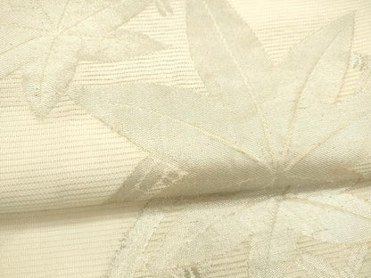 平和屋着物＊夏物 六通柄袋帯 籬舞葉文 銀糸 正絹 逸品 DABB3463cm