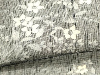 平和屋着物＊夏物　ワンタッチつけ帯　手描き　草花文　正絹　逸品　DABB3472cm