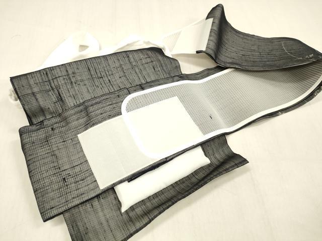 平和屋着物＊夏物　ワンタッチつけ帯　手描き　草花文　正絹　逸品　DABB3472cm