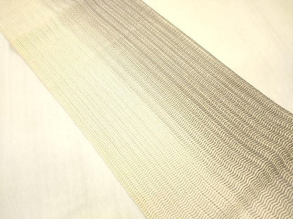 平和屋着物＊夏物 両面 半幅帯 間道 正絹 逸品 DABB3473cm