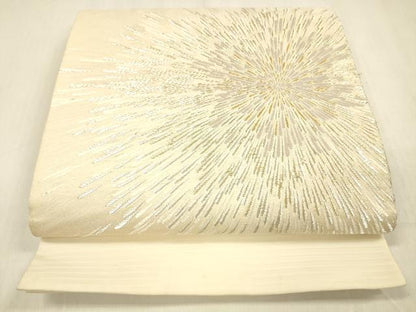 平和屋着物＊夏物 太鼓柄袋帯 花火 金銀糸 正絹 逸品 DABB3474cm