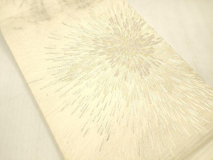 平和屋着物＊夏物 太鼓柄袋帯 花火 金銀糸 正絹 逸品 DABB3474cm