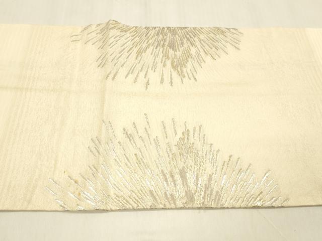 平和屋着物＊夏物 太鼓柄袋帯 花火 金銀糸 正絹 逸品 DABB3474cm