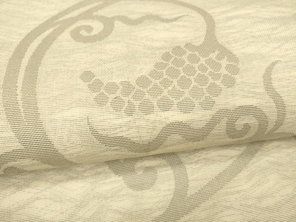 平和屋着物＊夏物　織物一筋名門　織悦　全通柄　本袋帯　葡萄蔦の葉文　正絹　逸品　DABB3480cm