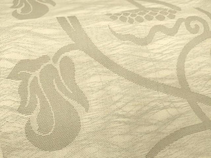 平和屋着物＊夏物　織物一筋名門　織悦　全通柄　本袋帯　葡萄蔦の葉文　正絹　逸品　DABB3480cm