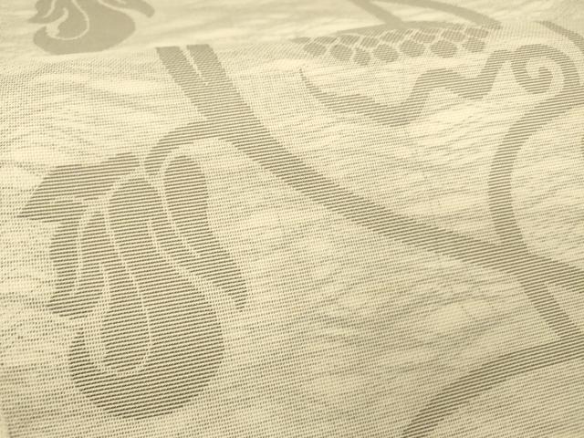 平和屋着物＊夏物　織物一筋名門　織悦　全通柄　本袋帯　葡萄蔦の葉文　正絹　逸品　DABB3480cm
