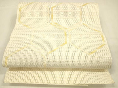 平和屋着物＊夏物 八寸名古屋帯 亀甲柄 正絹 逸品 DABB3484cm