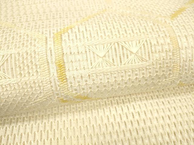 平和屋着物＊夏物 八寸名古屋帯 亀甲柄 正絹 逸品 DABB3484cm