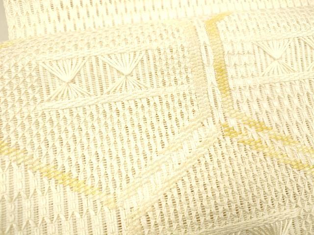 平和屋着物＊夏物 八寸名古屋帯 亀甲柄 正絹 逸品 DABB3484cm
