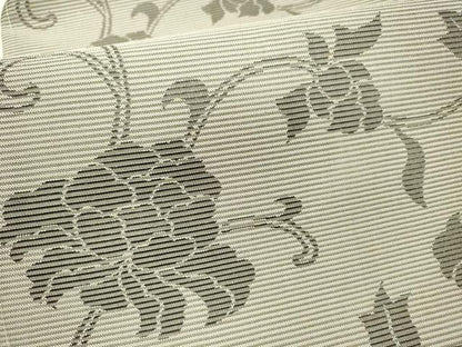 平和屋着物＊夏物 九寸名古屋帯 枝花文 正絹 逸品 DABB3489cm