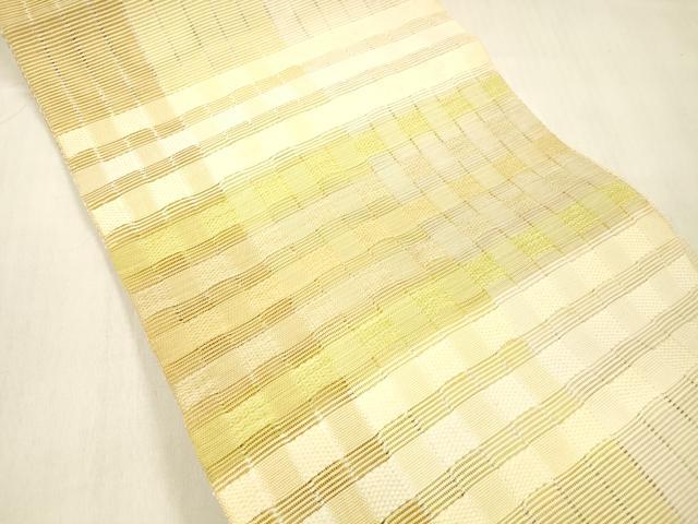 平和屋着物＊夏物 八寸名古屋帯 横段文 正絹 逸品 DABB3494cm