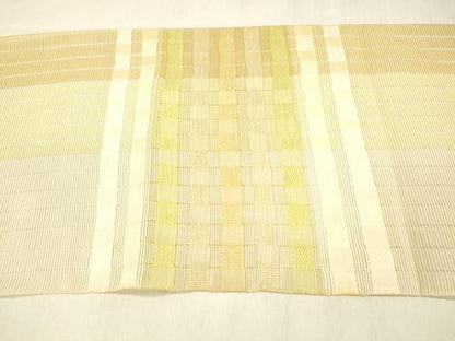 平和屋着物＊夏物 八寸名古屋帯 横段文 正絹 逸品 DABB3494cm