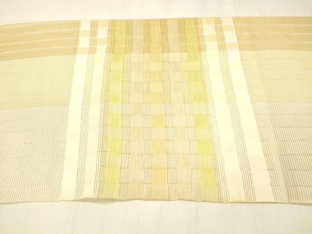 平和屋着物＊夏物 八寸名古屋帯 横段文 正絹 逸品 DABB3494cm