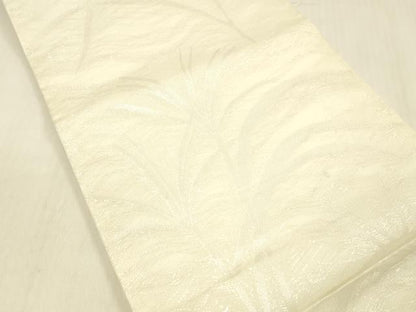 平和屋着物＊夏物 全通柄袋帯 草葉文 銀糸 正絹 逸品 DABB3498cm