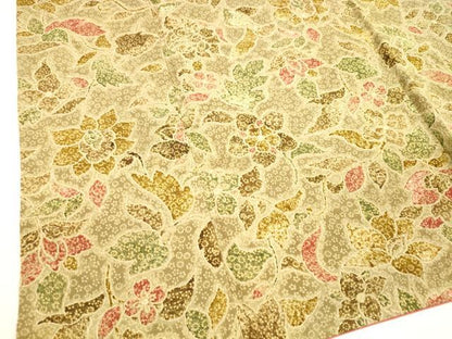 平和屋着物■上質な小紋 枝花文 正絹 逸品 DABB3512cm
