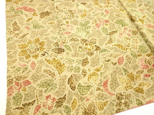 平和屋着物■上質な小紋 枝花文 正絹 逸品 DABB3512cm