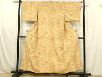 平和屋着物■上質な小紋 草花文 暈し染め 正絹 逸品 DABB3515cm