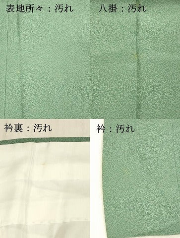 平和屋着物■江戸小紋 草木染 作家物 草葉文 正絹 逸品 DABB3524cm
