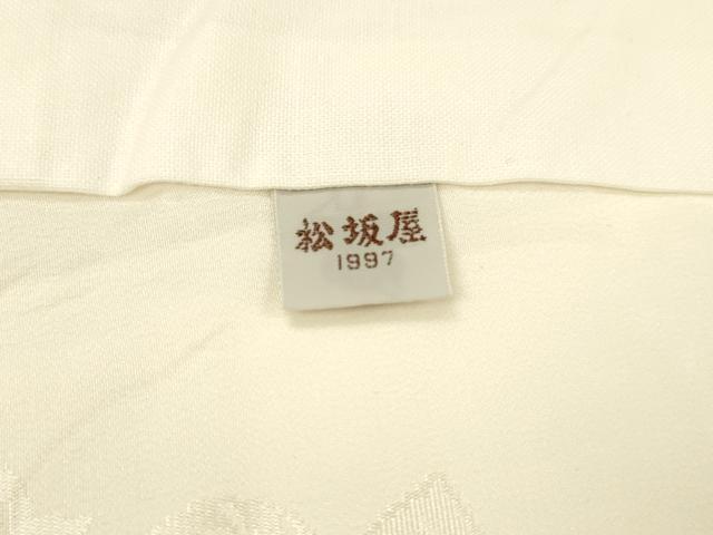 平和屋着物■長襦袢　袷　短冊草花地紋　生成り色　松坂屋扱い　正絹　逸品　DABB3529cm