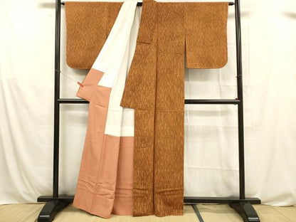 平和屋着物■上質な小紋 樹林文 正絹 逸品 未使用 DABB3541cm