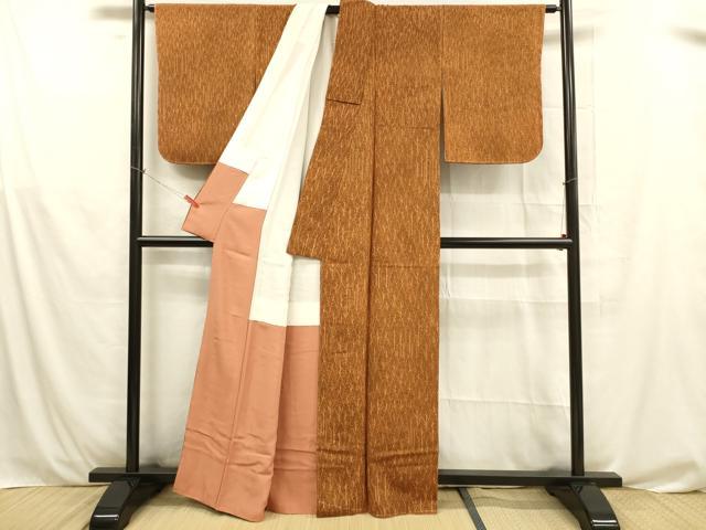 平和屋着物■上質な小紋 樹林文 正絹 逸品 未使用 DABB3541cm