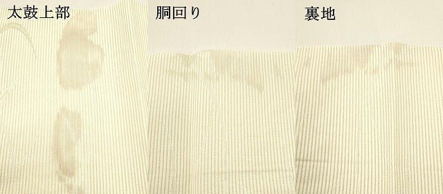 平和屋着物＊夏物 洗える最高級着物 ＜英＞はなぶさ謹製 八寸名古屋帯 流水草葉文 金糸 たとう紙付き DABB3551cm