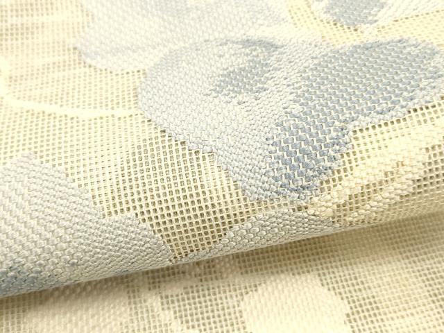 平和屋着物＊夏物 六通柄 本袋帯 流水枝葉文 銀糸 正絹 逸品 DABB3559cm