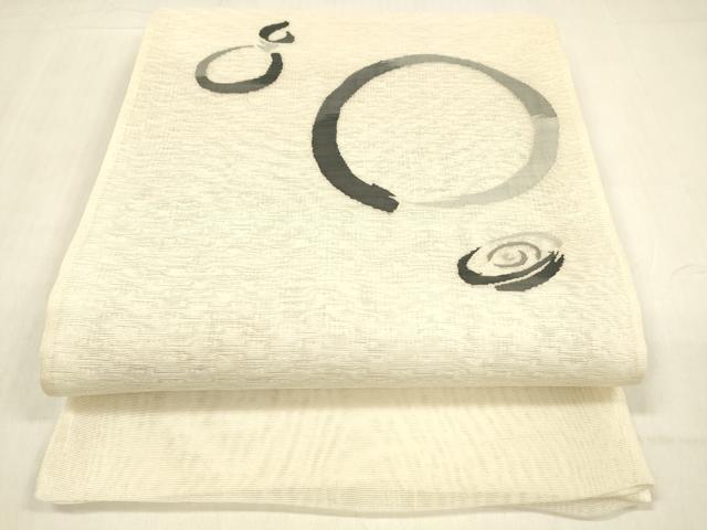 平和屋着物＊夏物 太鼓柄袋帯 丸文 瓢箪 正絹 逸品 DABB3567cm