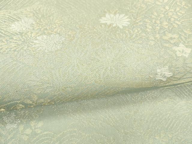 平和屋着物＊夏物 六通柄袋帯 流水花舟文 金銀糸 正絹 逸品 DABB3570cm