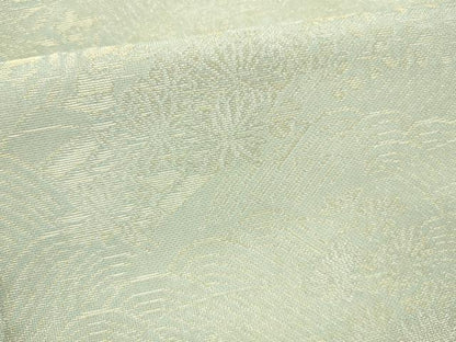平和屋着物＊夏物 六通柄袋帯 流水花舟文 金銀糸 正絹 逸品 DABB3570cm