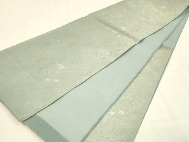 平和屋着物＊夏物 六通柄袋帯 流水花舟文 金銀糸 正絹 逸品 DABB3570cm