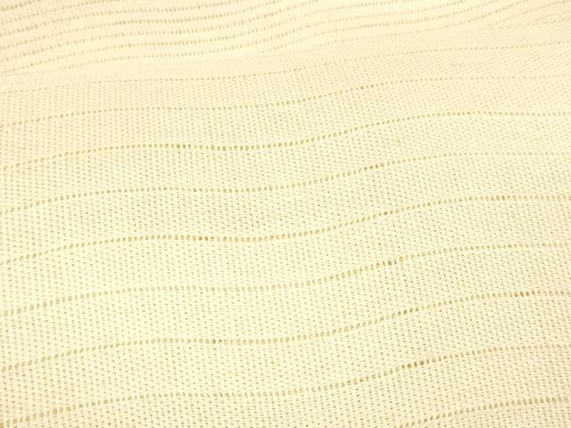 平和屋着物＊夏物 八寸名古屋帯 よろけ縞 肌色 正絹 逸品 DABB3571cm