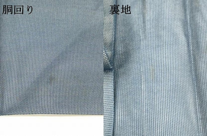 平和屋着物＊夏物 九寸名古屋帯 地紙杜若 金銀糸 正絹 逸品 DABB3577cm