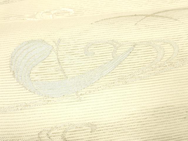 平和屋着物＊夏物 六通柄袋帯 流水文 銀糸 正絹 逸品 DABB3585cm