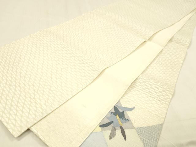 平和屋着物＊夏物 太鼓柄袋帯 幾何学花文 金糸 正絹 逸品 DABB3596cm