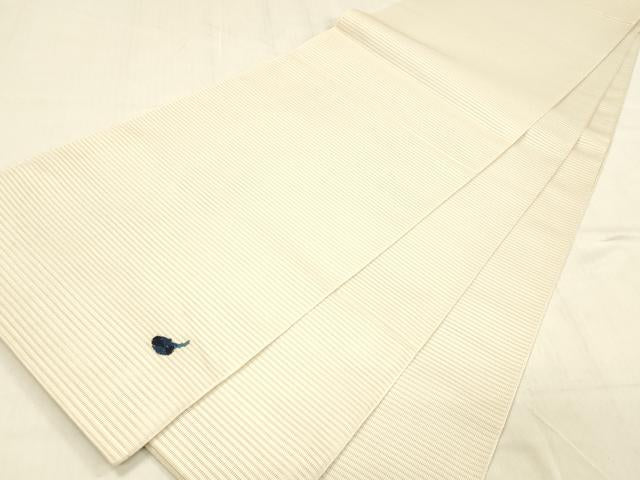 平和屋着物＊夏物 本場筑前博多織 太鼓柄 本袋帯 豊照庵 酒井織物謹製 草葉文 証紙付き 正絹 逸品 DABB3604cm