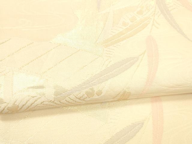 平和屋着物＊夏物 六通柄袋帯 渡橋流水草葉文 金糸 正絹 逸品 DABB3611cm