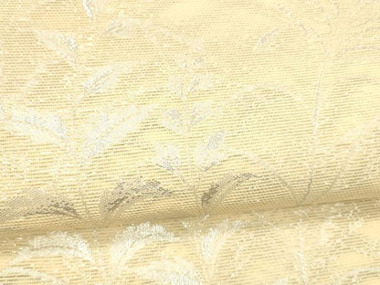 平和屋着物＊夏物 六通柄袋帯 草葉文 銀糸 正絹 逸品 DABB3616cm