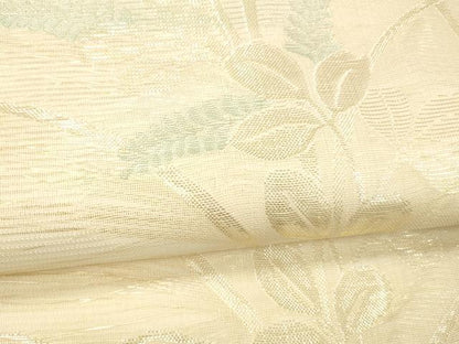平和屋着物＊夏物 六通柄袋帯 草葉文 金糸 正絹 逸品 DABB3619cm