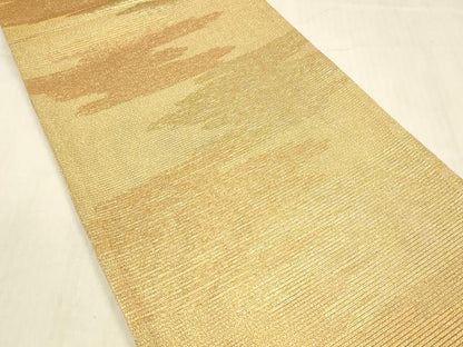 平和屋着物＊夏物 全通柄袋帯 霞文 金糸 正絹 逸品 DABB3625cm