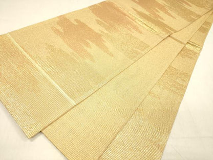 平和屋着物＊夏物 全通柄袋帯 霞文 金糸 正絹 逸品 DABB3625cm
