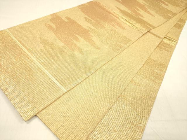 平和屋着物＊夏物 全通柄袋帯 霞文 金糸 正絹 逸品 DABB3625cm