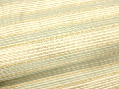 平和屋着物＊夏物 絽綴れ 八寸名古屋帯 横段文 金糸 正絹 逸品 DABB3626cm