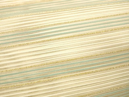 平和屋着物＊夏物 絽綴れ 八寸名古屋帯 横段文 金糸 正絹 逸品 DABB3626cm