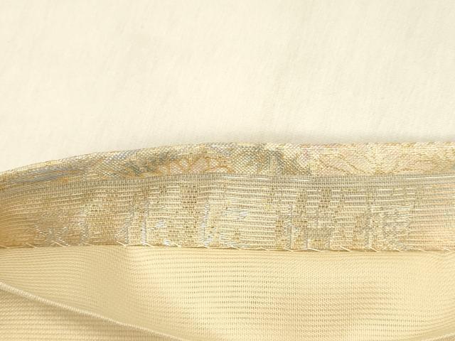 平和屋着物＊夏物 六通柄袋帯 菊花に桔梗 金銀糸 正絹 逸品 DABB3627cm