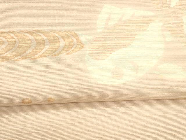 平和屋着物＊夏物 太鼓柄 京袋帯 紬地 流水文 金魚 正絹 逸品 DABB3628cm