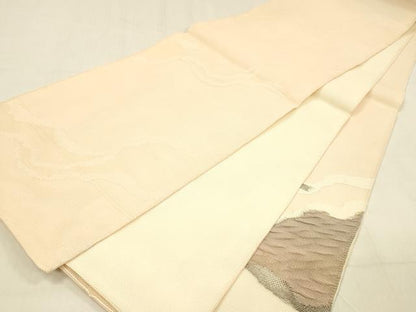 平和屋着物＊夏物 太鼓柄 本袋帯 流水文 銀糸 正絹 逸品 DABB3629cm