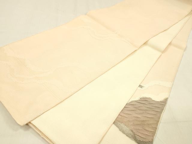 平和屋着物＊夏物 太鼓柄 本袋帯 流水文 銀糸 正絹 逸品 DABB3629cm